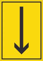 Richtungspfeil runter Aufkleber hochkant schwarz gelb Pfeil Richtungspfeil runter Aufkleber hochkant schwarz gelb Pfeil