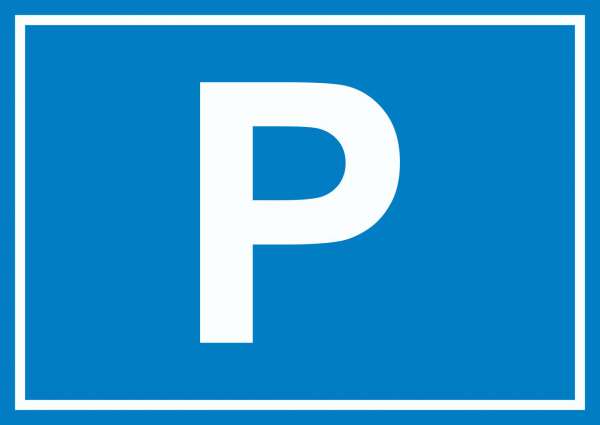 P Parkplatz Schild waagerecht