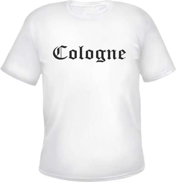 Cologne Herren T-Shirt - Altdeutsch - Weißes Tee Shirt