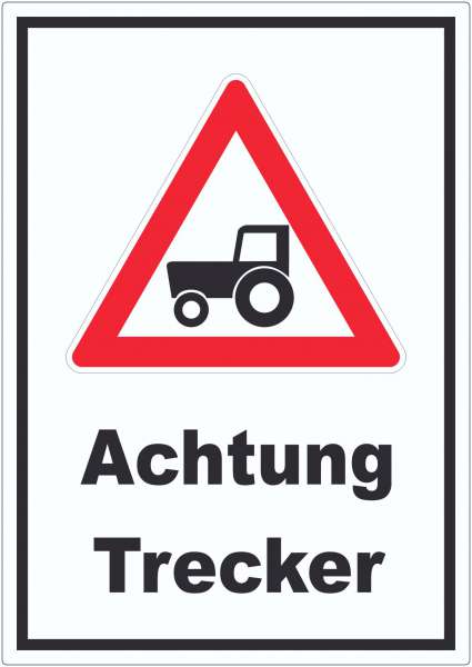 Achtung Trecker Aufkleber