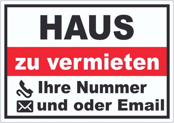 Haus zu vermieten Aufkleber