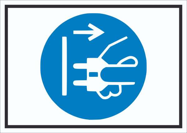 Netzstecker ziehen Symbol Schild