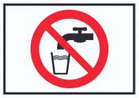 Kein Trinkwasser Symbol Schild Nicht Trinken Kein Trinkwasser Symbol Schild Nicht Trinken