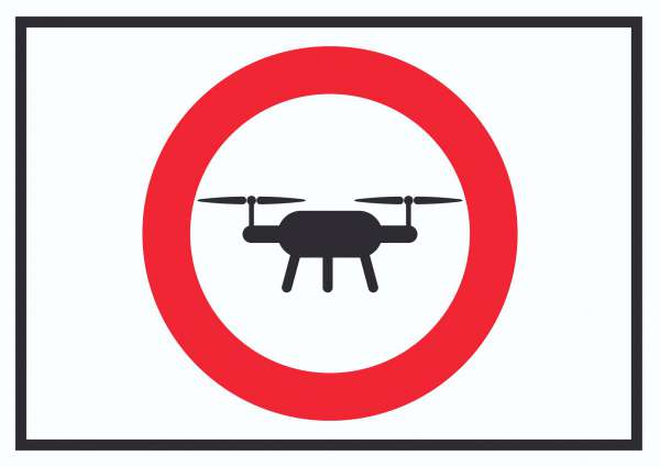 Drohnen Flugverbot Symbol Schild