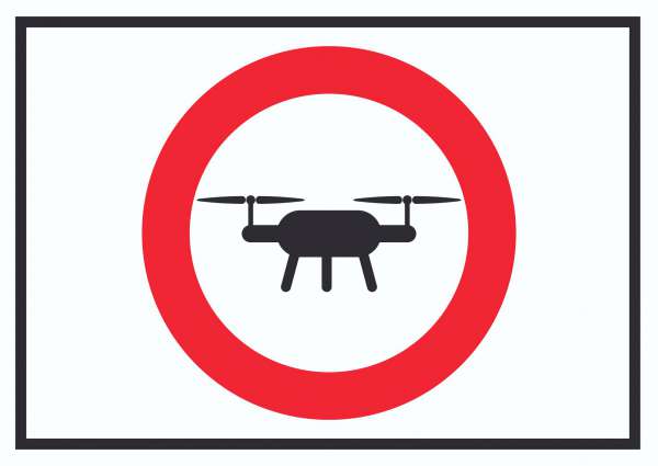 Drohnen Flugverbot Symbol Schild