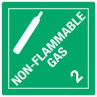 Aufkleber Quadrat nicht entzündliches Gas Symbol non-flammable Aufkleber Quadrat nicht entzündliches Gas Symbol non-flammable