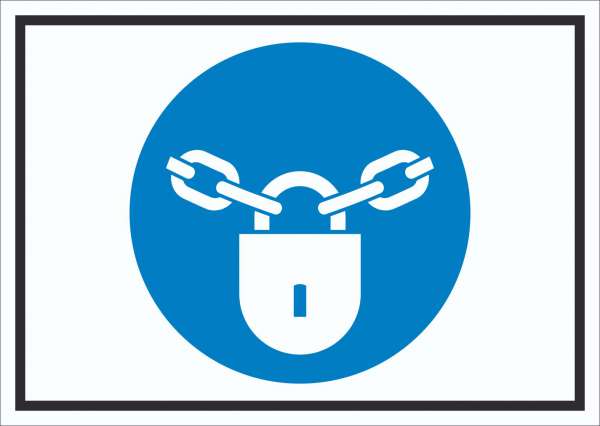 Verschlossen halten Symbol Schild
