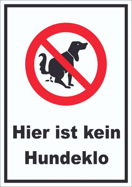 Hier ist kein Hundeklo Aufkleber