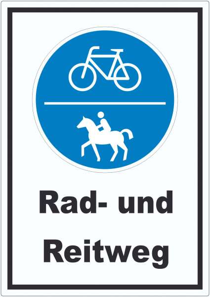 Aufkleber Rad- und Reitweg