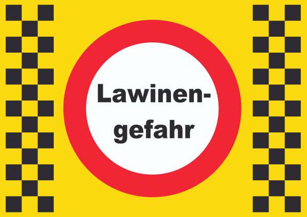 Lawinengefahr Schild