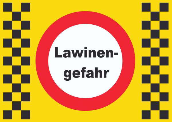 Lawinengefahr Schild