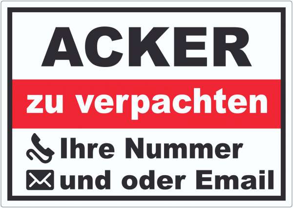 Acker zu verpachten Aufkleber