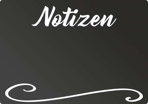 Notizen Tafel - waagerecht - Kreidetafel Chalkboard