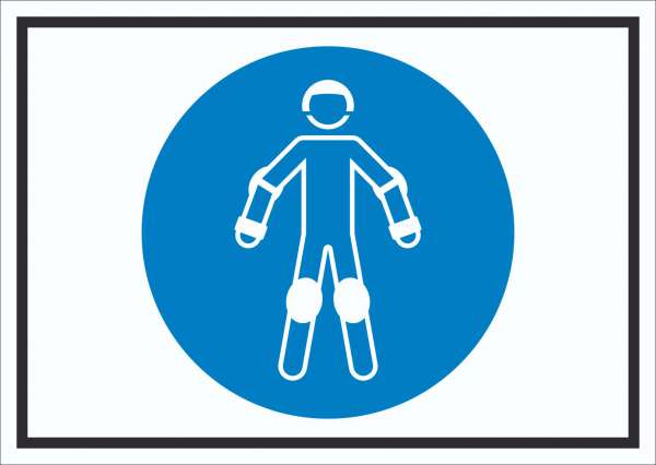 Schutzausrüstung für Rollsport benutzen Symbol Schild