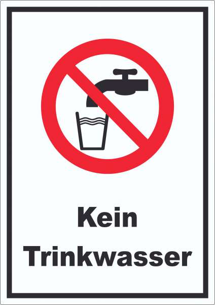 Kein Trinkwasser Aufkleber Nicht Trinken