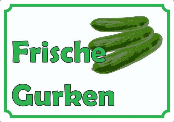 Frische Gurken Werbeaufkleber Aufkleber