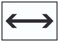 Richtungspfeil rechts links Schild waagerecht schwarz weiss Pfeil Richtungspfeil rechts links Schild waagerecht schwarz weiss Pfeil