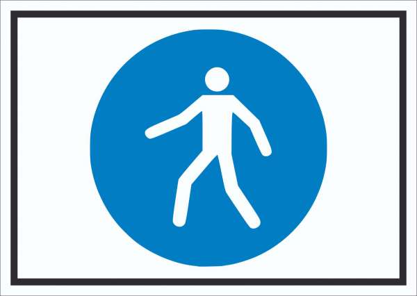 Fußgängerweg benutzen Symbol Schild
