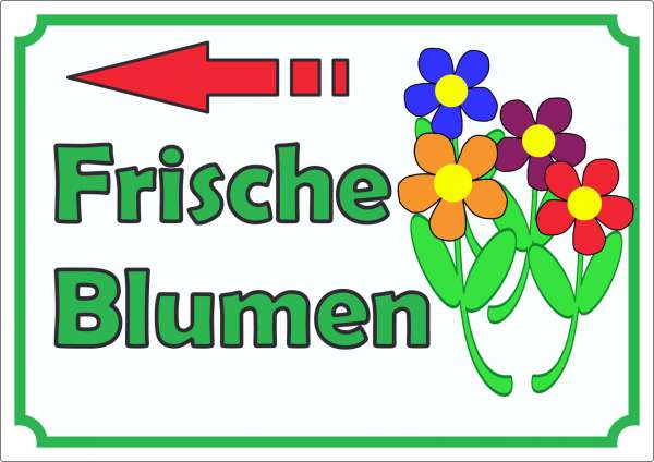 Werbeaufkleber Aufkleber Blumen links