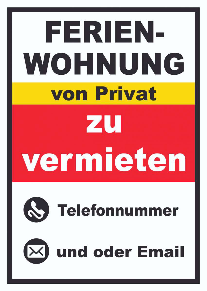 Schild Garage Zu Vermieten Mit Individuellen Telefonnummer Oder Zum Selber Gestalten