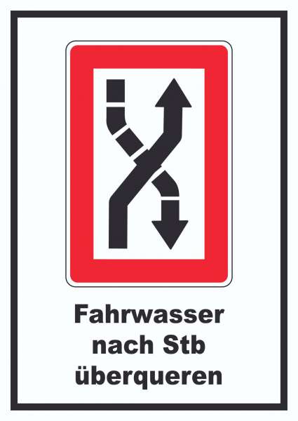 Fahrwasser nach Steuerbord zu überqueren Symbol und Text