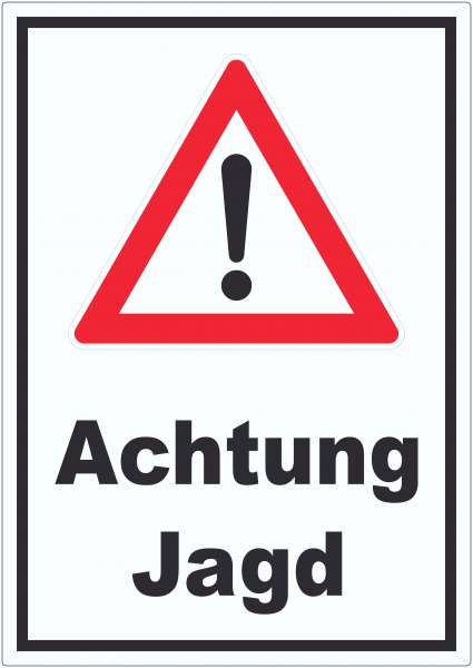 Achtung Jagd Aufkleber