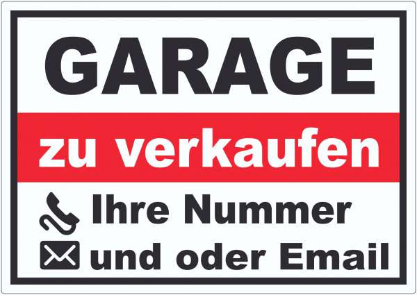 Garage zu verkaufen Aufkleber