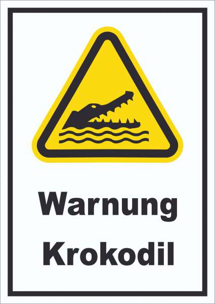 Schild Warnung Krokodil