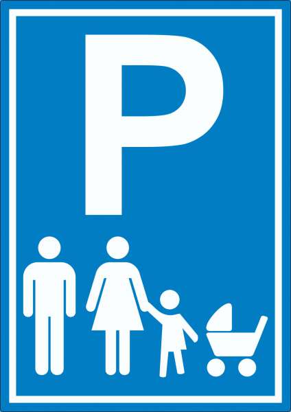 Parkplatz Eltern Kinderwagen Aufkleber