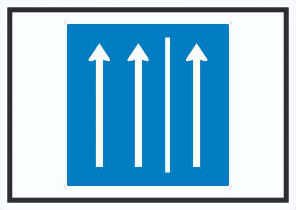 Schild Seitenstreifen befahren Symbol