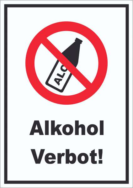 Alkohol verbot Aufkleber