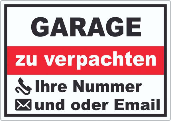 Garage zu verpachten Aufkleber