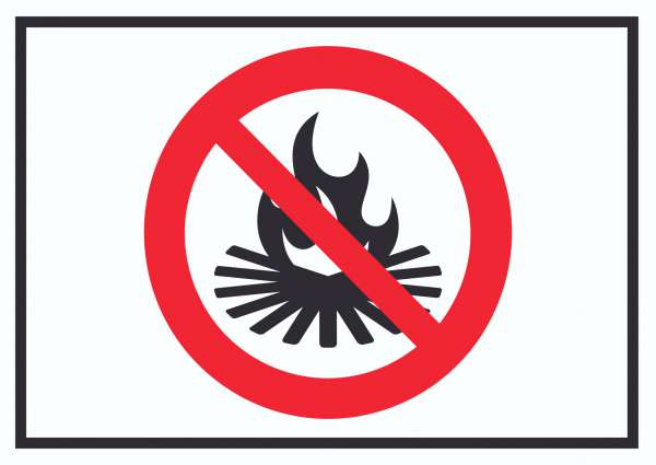 Lagerfeuer verboten Symbol Schild