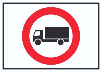 Verkehrsschild 'Durchfahrt Verboten' Für Krad & PKW - Aluverbund, A6 (105x148mm), Wetterfest