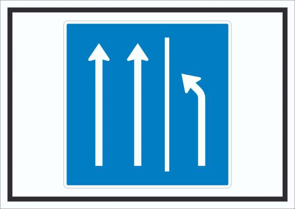 Schild Seitenstreifen räumen Symbol