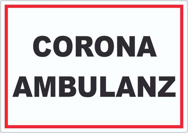 Corona Ambulanz Aufkleber