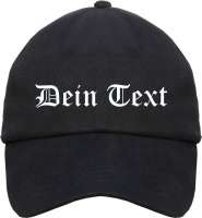 Individuelles Cappy - altdeutsch gerade - mit Wunschtext bedruckt Individuelles Cappy - altdeutsch gerade - mit Wunschtext bedruckt
