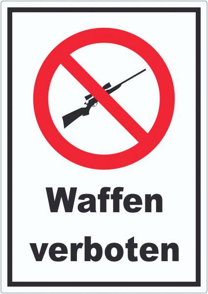 Waffen verboten Aufkleber