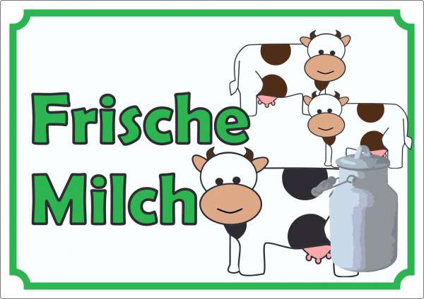 Werbeaufkleber Aufkleber Frische Milch