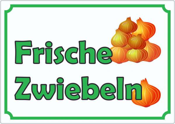 Werbeaufkleber Aufkleber Zwiebeln