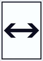 Richtungspfeil rechts links Aufkleber hochkant schwarz weiss Pfeil Richtungspfeil rechts links Aufkleber hochkant schwarz weiss Pfeil