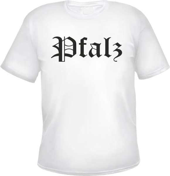 Pfalz Herren T-Shirt - Altdeutsch - Weißes Tee Shirt