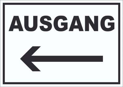 Aufkleber „Eingang“ Und „Ausgang“ – Selbstklebend, Wetterfest, 25cm Lang, Mehrfarbig Wählbar