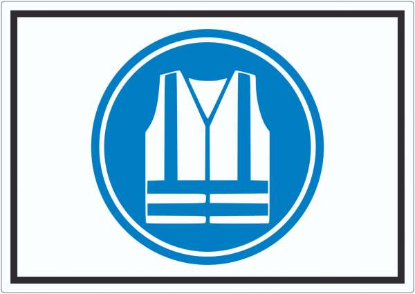 Warnweste benutzen Symbol Aufkleber