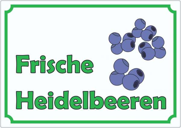 Werbeaufkleber Aufkleber Heidelbeeren