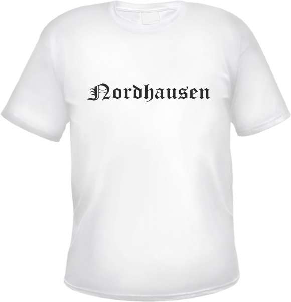 Nordhausen Herren T-Shirt - Altdeutsch - Weißes Tee Shirt