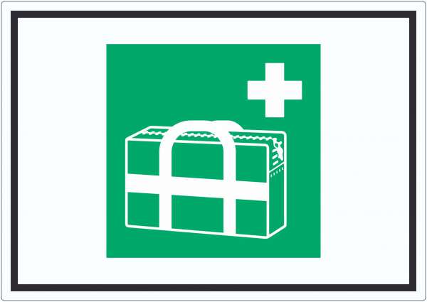 Medizinischer Notfallkoffer Symbol Aufkleber