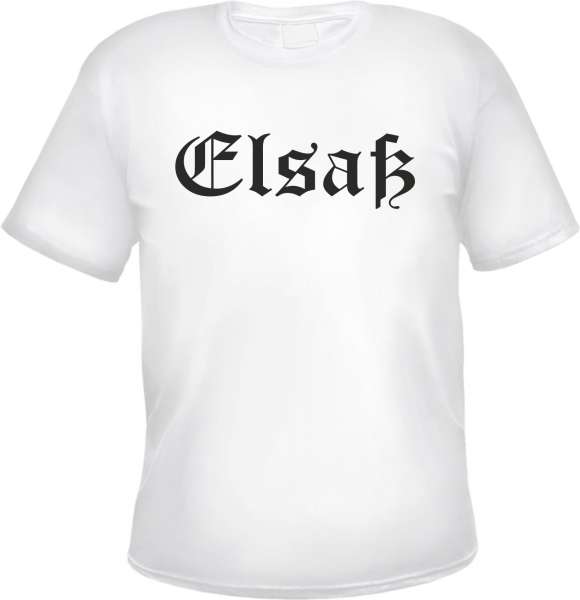 Elsaß Herren T-Shirt - Altdeutsch - Weißes Tee Shirt