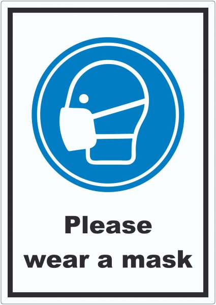 Please wear a mask Aufkleber