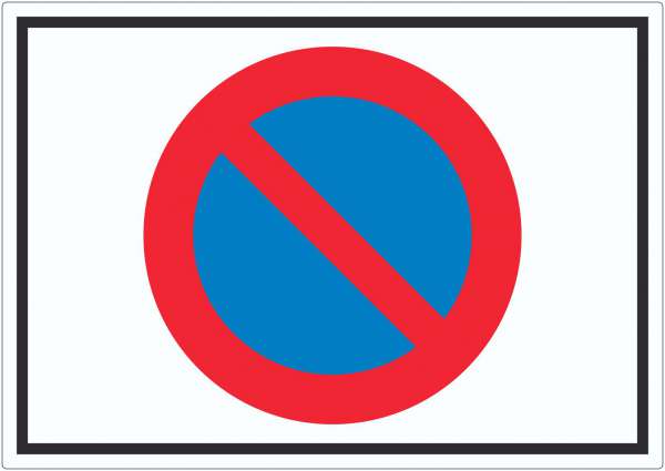 Eingeschränktes Haltverbot Symbol Aufkleber